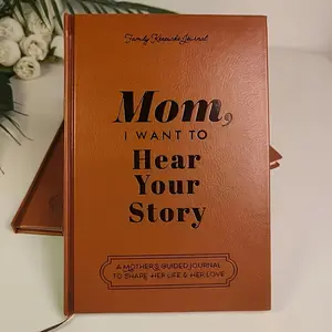 Mom's Life Story Journal – Premium Leather Memory Book, Travel Diary Notebook with Guided Prompts to Share Her Legacy, Ribbon Bookmarks Included | Meaningful Gift for Mom’s Birthday, Mother’s Day & Holidays