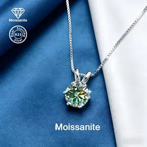 S925 Silver 1 Carat Colored Moissanite Rabbit Shaped Pendant Necklace for Women, Shiny Versatile Ladies Jewelry, Suitable for Daily, Gatherings and Banquets, Perfect Gift for New Year, Thanksgiving, Valentine's Day and Christmas
