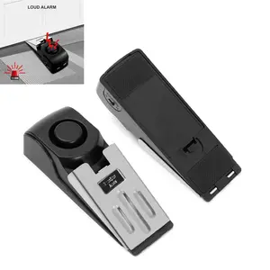 Home Security Door Stopper Alarm - Easy to Install No Tools Needed, 3 Sensitivity Modes, 120DB Loud Anti-Theft Alarm, Stainless Steel Pressure-Resistant, Instant Alarm When Pushed-YY