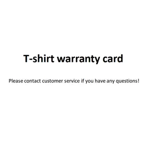 Our T-shirts and product online warranty cards