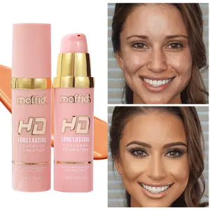 High Coverage Matte Foundation Liquid, Easy Application, Waterproof Sweatproof, Long-Lasting No Smudge Formula, Contains Plant Squalane, 30ML/1.0fl.oz