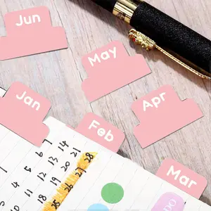 Monthly Planner Stickers Set, 60 Pieces Monthly Index Labels for Planners & Journals, Decorative Calendar Stickers