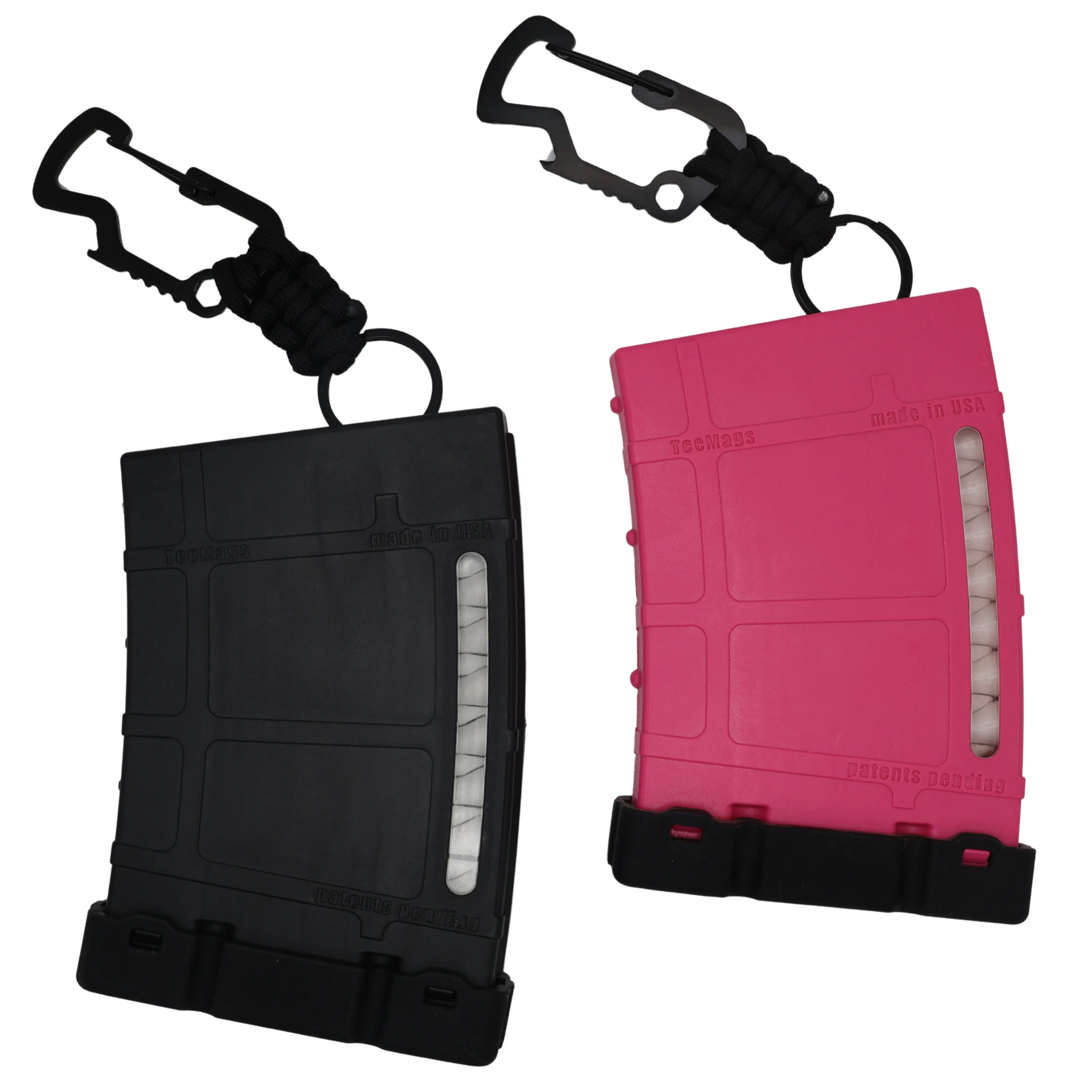 TeeMags Double Barrel Bundle, Black/Pink Golf Tee Holder