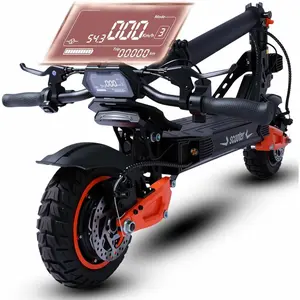 K11 Adult Electric Kick Scooter - 1600W Motor, 40 MPH Top Speed, 37 Mi Range, 11" Off-Road Tires, Dual Disc Brake, Spring Suspension, Foldable for Sports & Outdoor Fitness Use