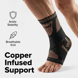 Set of 2 Ankle Supports - Adjustable Compression And Heel Support for Athletic Activities, Made of Nylon with a Pull-On Design meniscus t ear brace plantar fasciitis sport equipment