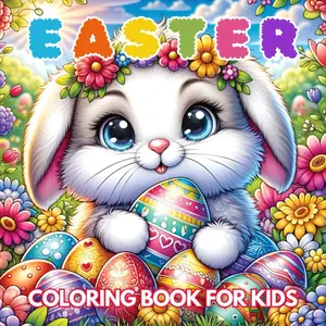 Easter Coloring Book For Kids: Celebrate Easter And Spring With 30 Super Cute Easter Bunnies and Friends Coloring Pages For Kids Ages 4-10