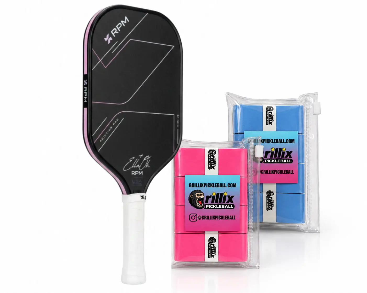 8 Pack Grillix Grip + Ella Oh Pink V2 RPM Elongated 14mm