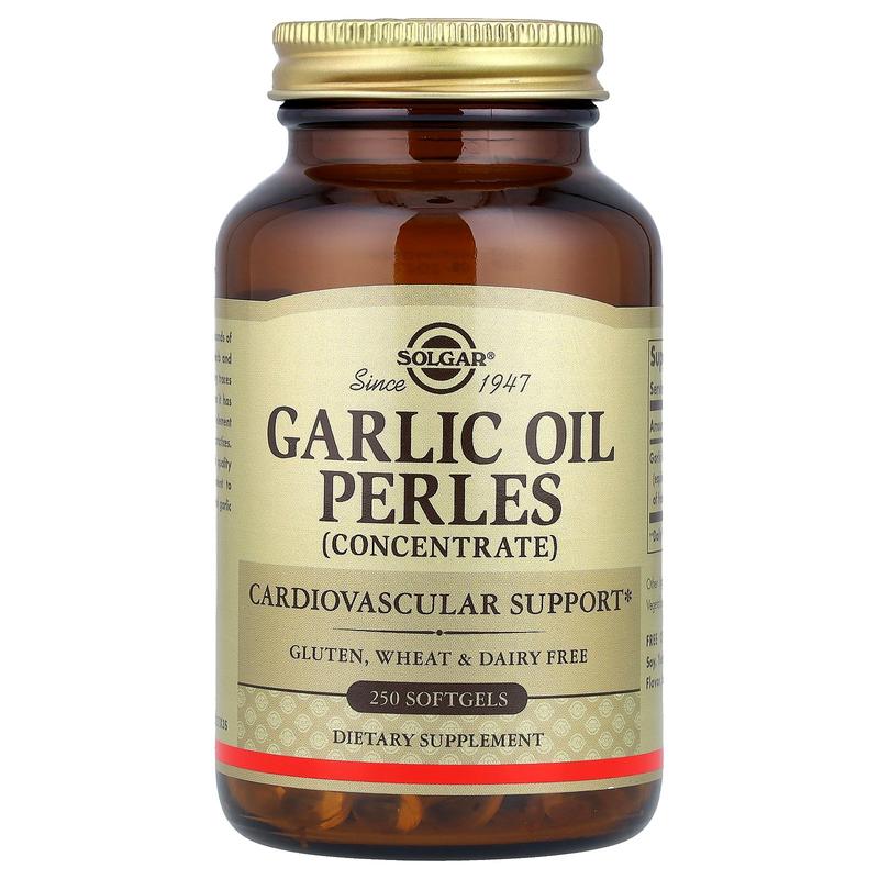 Solgar Garlic Oil Perles, Concentrate, 250 Softgels (1 mg per Softgel)