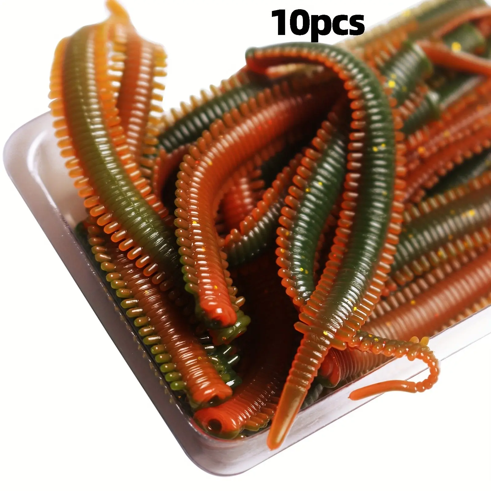 10pcs 8cm Lure Sandworm Artificial Worm Soft Bait Floating Small Root Needle Tail Noodle Insect Micro Soft Bait Fishing Gear Fishing Tackle Artificial Fishing Lures Fishing Equipment