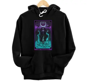 The Morrigan Death Tarot Card Gothic Pagan Witch Back Print Hoodie, Sweatshirt, T-Shirt