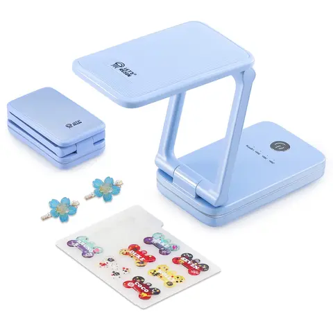 UV Resin Lamp, Cordless Rechargeable 4400mAh Battery, 18 LEDs, Adjustable Height, Foldable Design and Timer Modes for Curing DIY Jewelry, Earrings, Keychains, Bag Charms and Handmade Gifts - LET'S RESIN