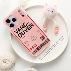 PIKPAKA plane travel ticket canada Phone Case For IPhone 17 16 15 14 13 12 11 Pro Max Plus Mini Case Luxurious Jelly-like materialFashionable Durable  Crystal Clear Uniquely Stylish Shock-Absorbent & Scratch-Resistant for a Perfect Fit