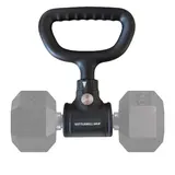 Dumbbell-to-Kettlebell Conversion Grip Handle - 40 kg High Capacity, Non-Slip Ergonomic Comfortable Hold, Sweat-Resist Grip, Quick Installation, Double Locking Protection, Unisex Fit, Compact Fits Most Gym Bags, Weight Plate Compatible Home Gym Tool