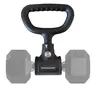 Dumbbell-to-Kettlebell Conversion Grip Handle - 40 kg High Capacity, Non-Slip Ergonomic Comfortable Hold, Sweat-Resist Grip, Quick Installation, Double Locking Protection, Unisex Fit, Compact Fits Most Gym Bags, Weight Plate Compatible Home Gym Tool