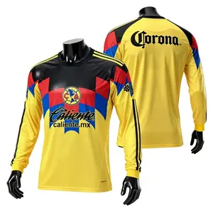 2025 2026 New America Home Yellow Long Sleeves Soccer Jersey