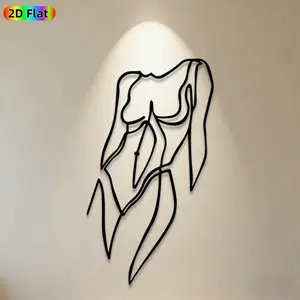 1pc Abstract Nude Figure Metal Wall Art, Abstract Nude Figure Statue Mural, Ideal Gift for Valentine's Day, Wedding, Weather-Resistant Metal Wall Decor Wall Sculptures, Perfect for Bedroom Wall & Garden Fence, Art Enthusiasts