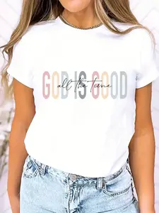 ️ "God Is Good All The Time Pastel Christian Tee"