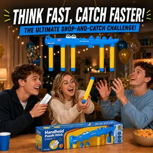 Hand-Eye Coordination Toy, Cartoon Crocodile Music Drop Challenge Game Set, Speed Reaction Test, Family Fun, Perfect Christmas Gift
