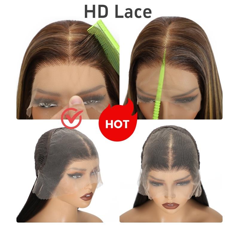 427 TAGOTA 13X6 Wear to Go Wig Synthetic Wig Pre Plucked Hairline Pre Cut for Women Soft and Bouncy 30 Inch Realistic Synthetic Fiber Heat Resistant Natural Wig for Girls Party Cosplay Daily Use HD Lace Front Wigs 4/27