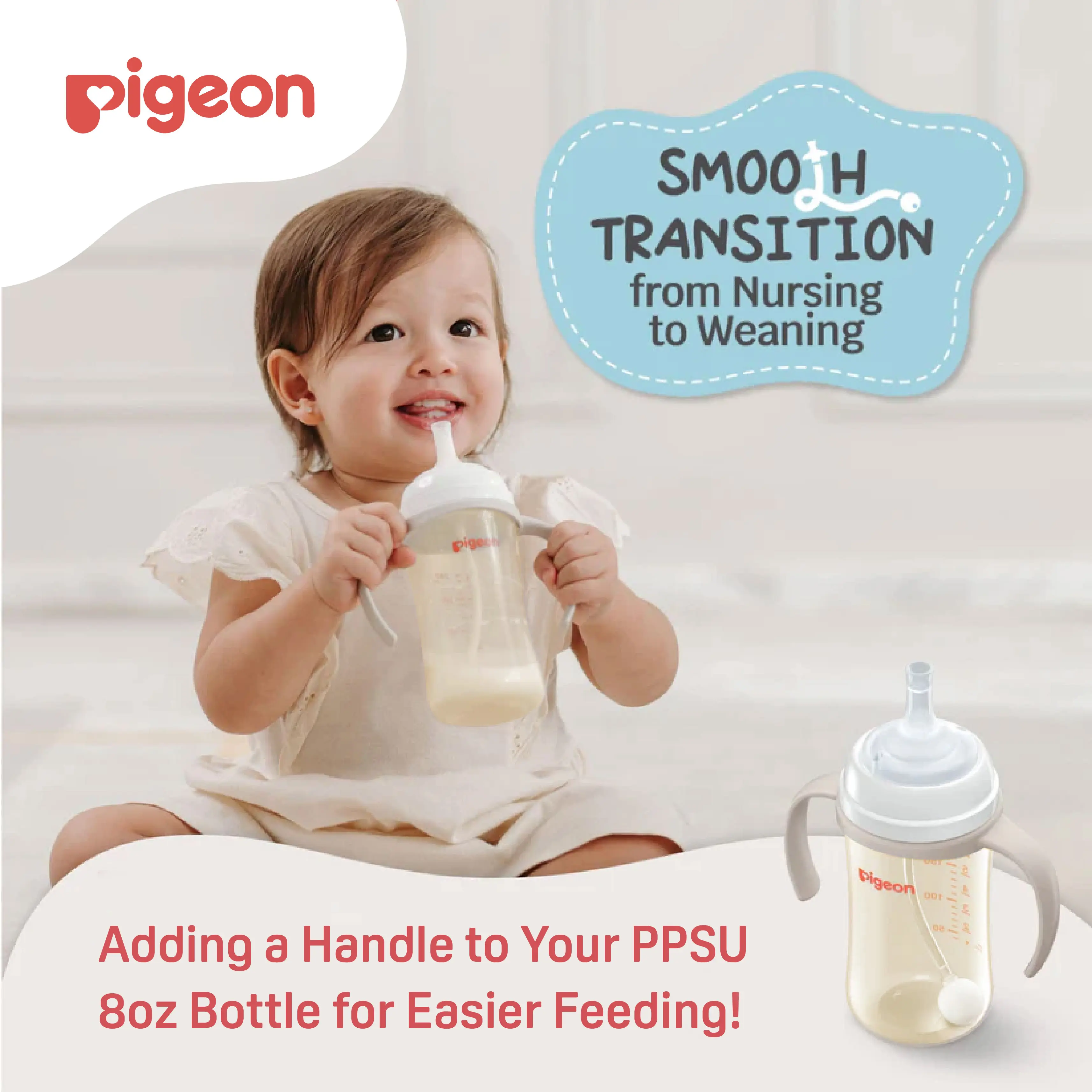Pigeon Baby Bottle Handles (Only for PPSU Bottles 8.1Oz)