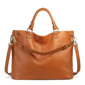 Genuine leather large-capacity shoulder bag for women, handbag made of top-layer cowhide, new crossbody commuter bag with a high-end feel