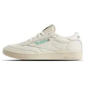 Reebok CLUB C 85 Vintage Retro Comfortable Versatile Casual White Sneakers Durable Lightweight Breathable Low-Top Skate Shoes Unisex Beige