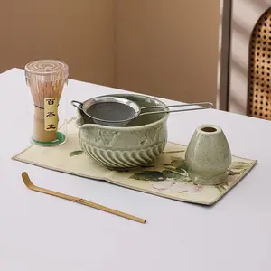5-Piece Japanese Ceramic Matcha Bowl Set, Perfect Gift for Friends and Family, Elegant and Practical, Ideal for Festive Occasions