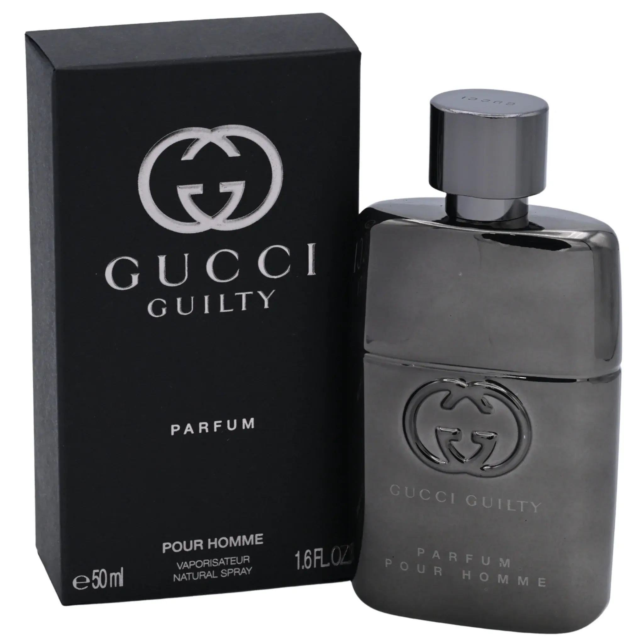 Gucci Guilty Pour Homme Parfum Spray for Men - 1.6 oz (50 ml), Lavender & Lemon Scent, Long-Lasting Fragrance with Modern Edge, Wood, 50 Ml Bottles, Night Wear, Amber-Woody, Long Lasting Perfumes, Juniper,Lemon, Musk, Retailbox, Rich, Aromatic Citrusy Per
