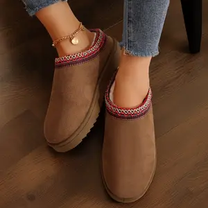 Women's Slippers with Round-Toe Half-Slippers Adjustable Buckle Memory Foam Rubber Non-Slip Sole for Indoor Outdoor