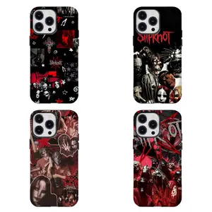 Edgy S-Slipknot Phone Case Classic Mask Nu Metal Aesthetic Design Compatible for iPhone 17 16 15 14 13 12 11 and for Samsung S21-S25 Ideal Gift for Heavy Metal Fans