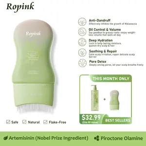 Ropink Mugwort Scalp Detox | 10% Bifida Ferment & OCT Anti-Dandruff Pre-Wash | Soothing Cleanser with Silicone Massage Tip-ads