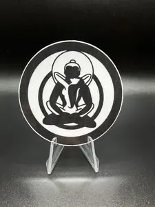 Buddha in Union Sticker design, Spirituality, Oneness, Wholeness, Life, Love, Freedom