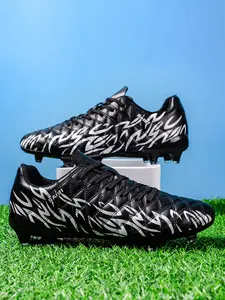 Breathable Football Shoes Soccer Shoes Fg/ag Long Nails Artificial Grass, Anti-Slip Sports Shoes for Training and Competition, All-Season Outdoor Indoor Use Soccer Boots