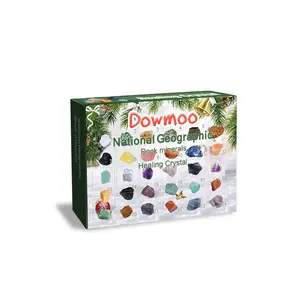 baby fashion24-Grid Mineral Gift Box Blind Box Christmas Surprise Gift Multi-Color Mineral Countdown Blind Box Toy