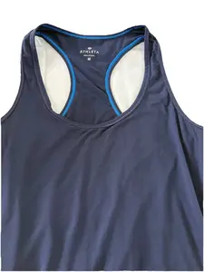 Athleta Pull Over Sleeveless Athletic Tank Top Navy Blue, Women's M EUC!!
