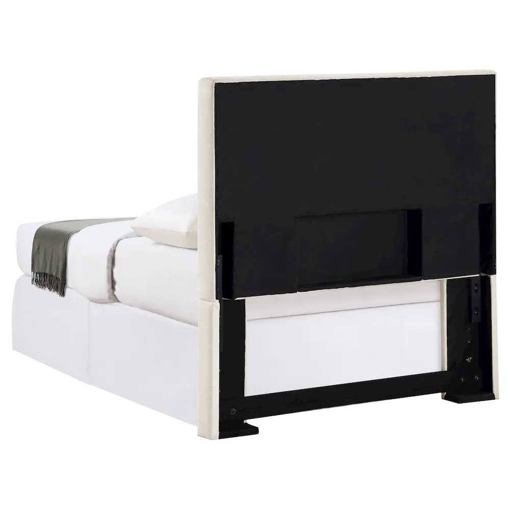 Pirro Fabric-Covered Twin Panel Headboard - Smooth, Modern, Sand Finish, Clean Aesthetic Headboard for Indoor Bedroom Furniture