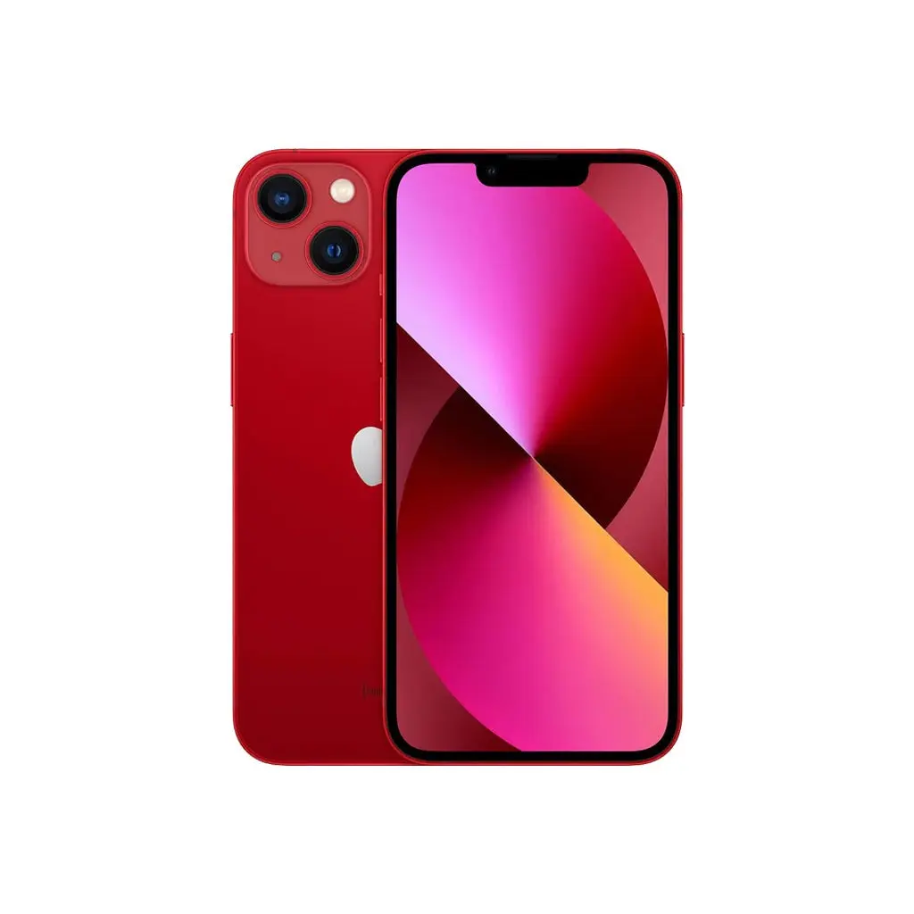 Refurbished iPhone 13 Smartphone - 128GB, 6.1" Display, Red, Unlocked, Excellent Condition Cellphone Device with Advanced Chip & Reliable Charging Capability