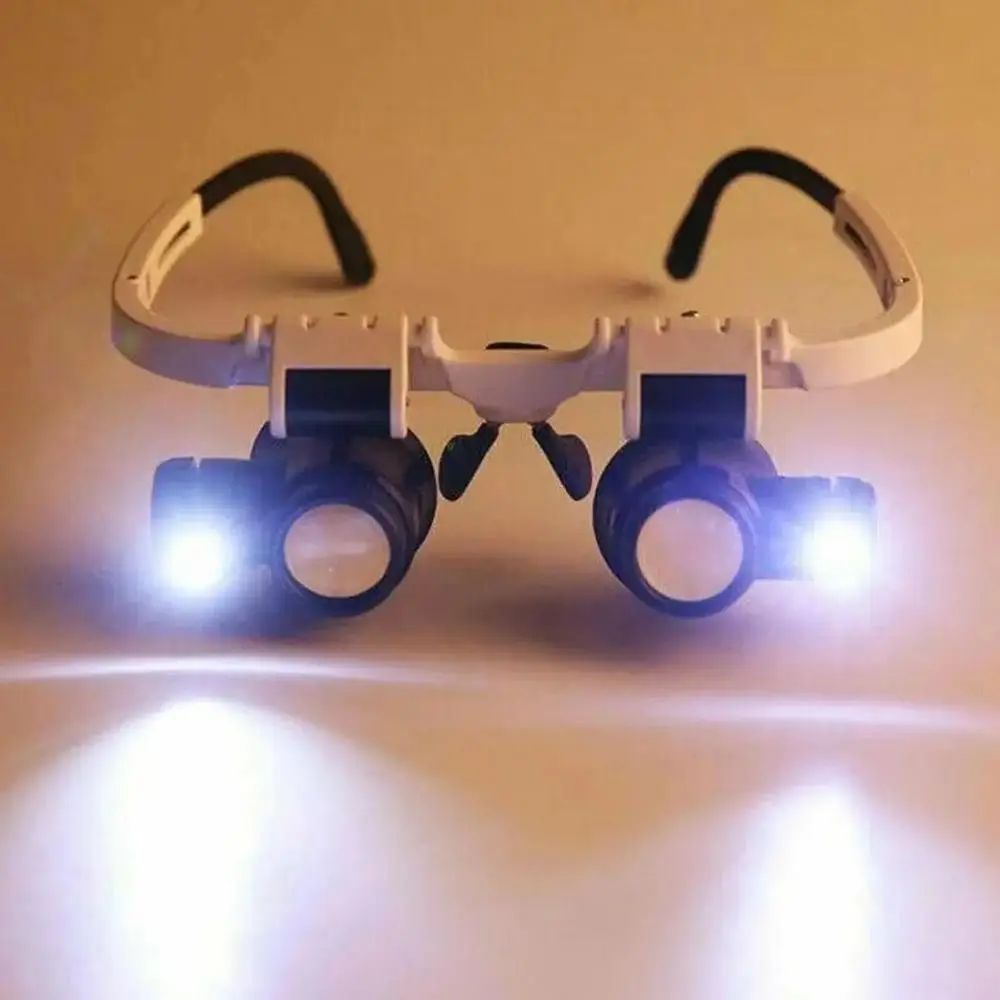 Head Mounted Magnifier, 1 Count Adjustable Fit Magnifying Eyeglasses Lens Magnifier, Watch Jewelry Repair Magnifier, Office Stationery & Supplies