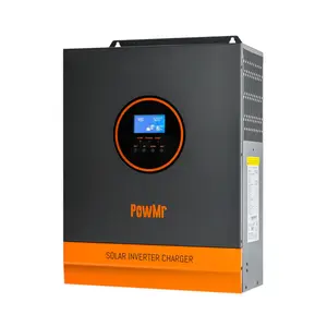 PowMr Solar Inverter 3000W 24V to 110/120V AC, Off Grid Pure Sine Wave Power Inverter Max.PV Input 4000W 450V 13A, Built-in 80A MPPT Controller, Peak Power 6000VA, for 24V Lead-Acid & Lithium Battery