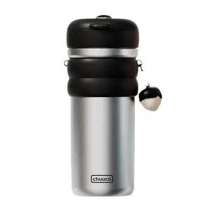 23 oz Large-Capacity Insulated Cup, Pendant & Crossbody Strap Design, Dual-Use for Hot & Cold Drinks, Long-Lasting Heat & Cold Retention, Leak-Proof, Stainless Steel Body & Food-Grade PP Lid – Ideal Gift for Partners, Friends & Family