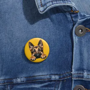 German Shepherd Pin Buttons - Cute Animal Accessories, Pet Lover Gift, Customized Badges, Backpack Pins, Lapel Pins