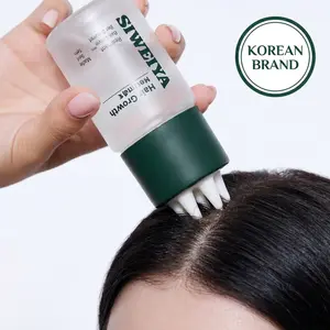 Korean Hair Growth Scalp Serum with Built-in Scalp Massager, Peptide Complex Formula for Thinning Hair, Plant-Based Bio-Active Scalp Essence to Strengthen Roots, Support Fuller Thicker Hair & Soothe Scalp - 100ml