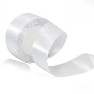 Classic White Satin Ribbon - 24.3 Meters 41mm Wide Premium Solid Color Fabric Ribbon for Gift Wrapping, Gift Decoration, DIY Crafting, Wedding & Party Decor, Christmas & Festive Ornaments, Hair Bow Accessories, Floral Arrangements