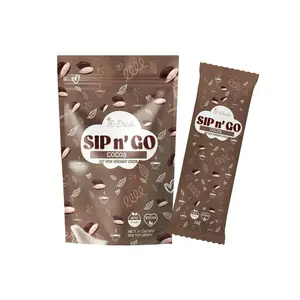 K-Drinks SIP N° GO Cocoa – Keto-Friendly Instant Cocoa Drink Mix – Low Carb, Stevia-Sweetened, Caffeine-Free Wellness Beverage – 10 Sachets (210 g)