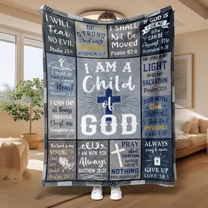 Letter Print Blanket, Slogan Print Blanket, 1 Count Casual Soft Throw Blanket, Air-conditioned Room Blanket, Warm Nap Blanket for Home Office Travel Camping
