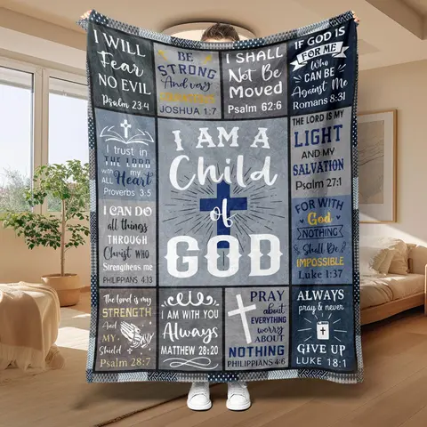 Letter Print Blanket, Slogan Print Blanket, 1 Count Casual Soft Throw Blanket, Air-conditioned Room Blanket, Warm Nap Blanket for Home Office Travel Camping