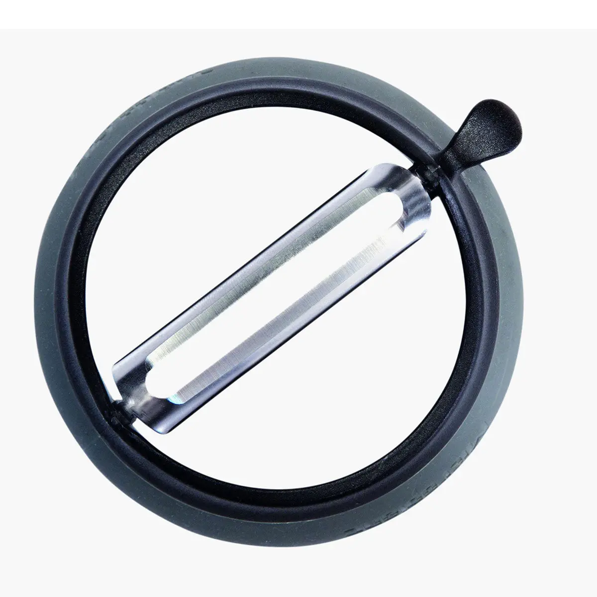 Microplane, Grip'N Strip Straight Peeler, Ergonomic Circular Handle, Twin Swivel Blades, Blemish Remover Tool, Reusable Blade Cover, Dishwasher Safe