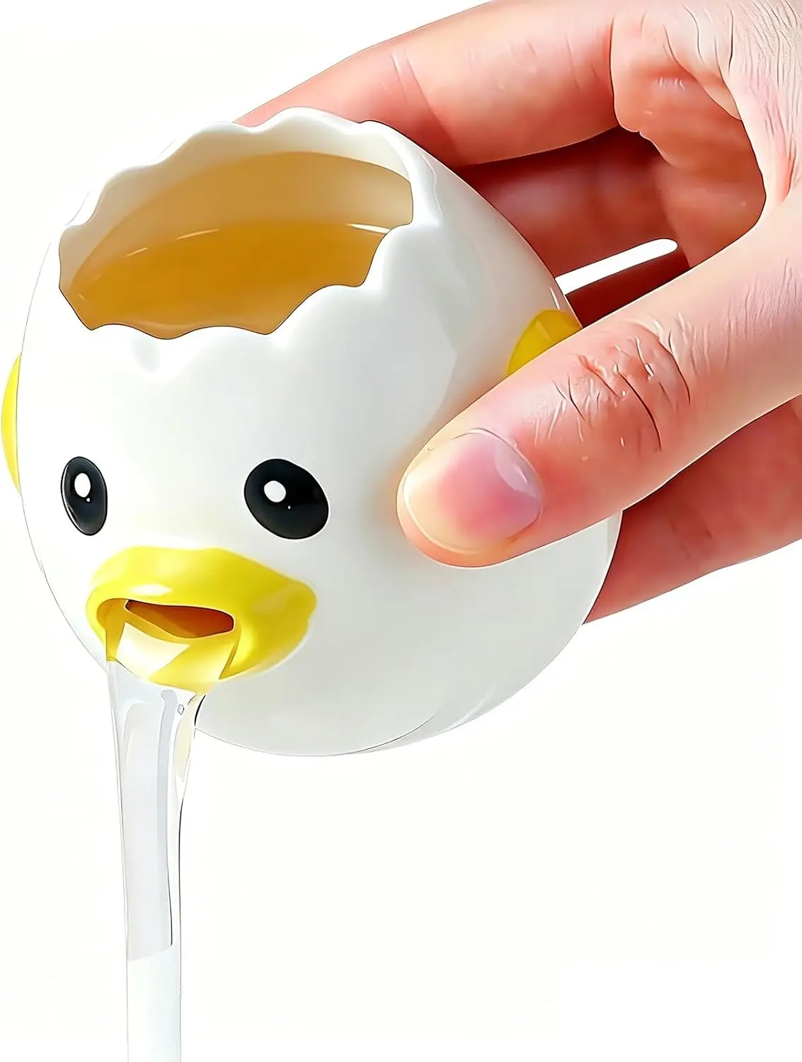 Ceramic Egg Filter Splitter, Funny Vomiting Chick Yolk White Separator Kesttenn