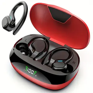 Black/Red  Two Color  Wireless Earphones Ture Wireless Earbuds Ear Hook Sports HiFI Stereo Headset With Mic TWS Headphone