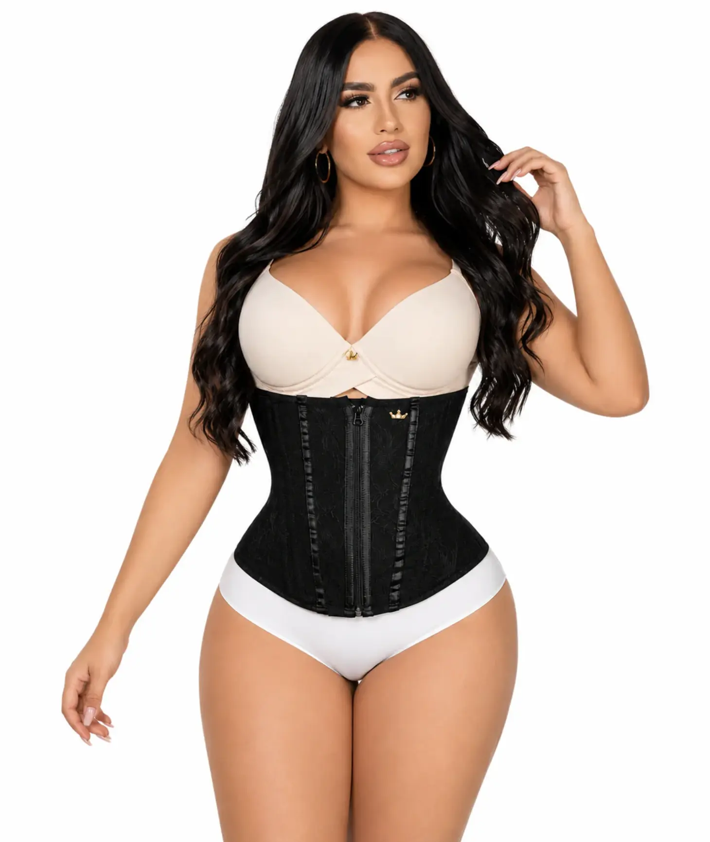 Women's Black Velvet Hourglass Corset Fashion Shapewear - Adjustable Straps, Flexible Boning, Body Slimming, Posture Improvement, Hand Wash Only, Sensual Fit Shaper, Shapewear Bodysuit (XXS, 3XS, 4XS)